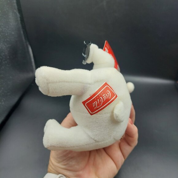Vintage Collectible Coca-Cola Polar Bear Santa Bean Bag Plush by Beverly Hills - Picture 7 of 8